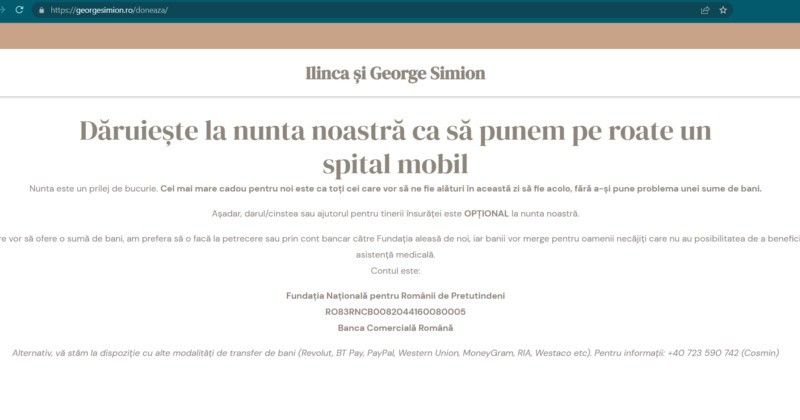facsimil nunta george